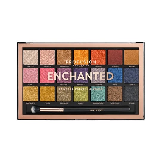 Enchanted 21-Shade Eyeshadow Palette And Brush Profusion
