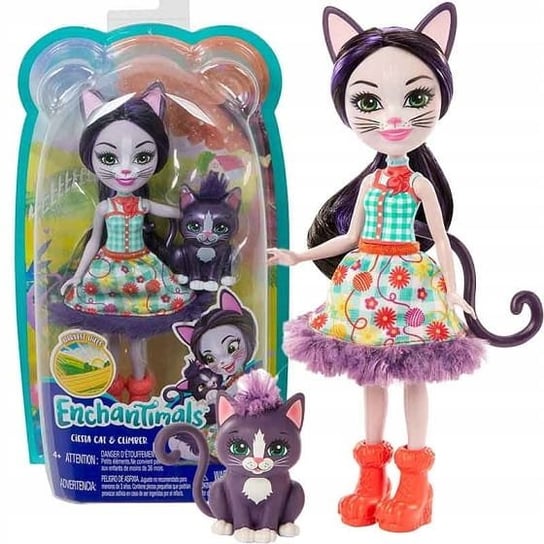 Enchantimals Lalka Ciesta Cat Kotek Climber Gjx40 Mattel