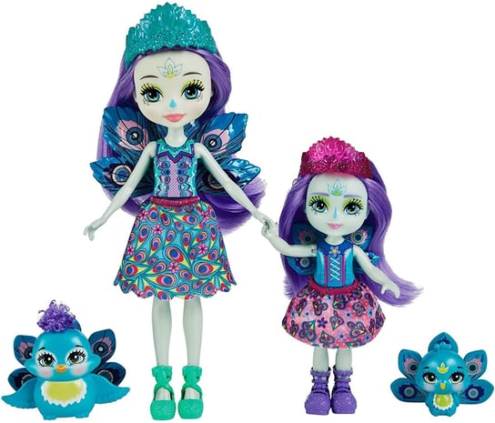 Enchantimals, lalki, Patter Peacock & Flap, Piera Peacock & Feather, HCF79 HCF83 Enchantimals