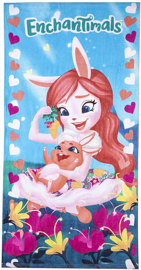 Enchantimals ręcznik kąpielowy plażowy Bree Bunny i Twist Mattel