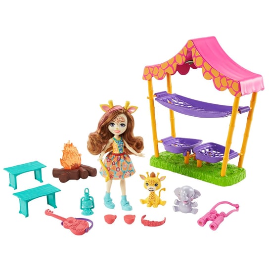 Enchantimals, zestaw z lalką Biwak na Sawannie Mattel