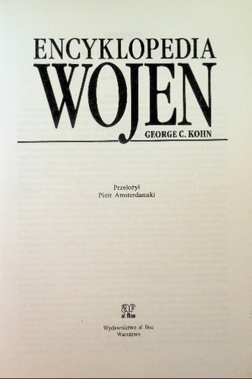 Encyklopedia wojen Kohn George C.