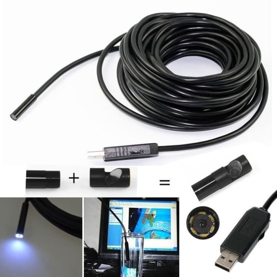 Endoskop Mini kamera z lustrem 7 mm obiektyw USB 6 LED IP67 wodoodporna kamera 5M Inna marka