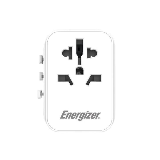 Energizer Ultimate - Adapter Podróżny Eu / Us / Au / Uk + 2X Usb-A & Usb-C Certyfikat Mfi (Biały) Energizer