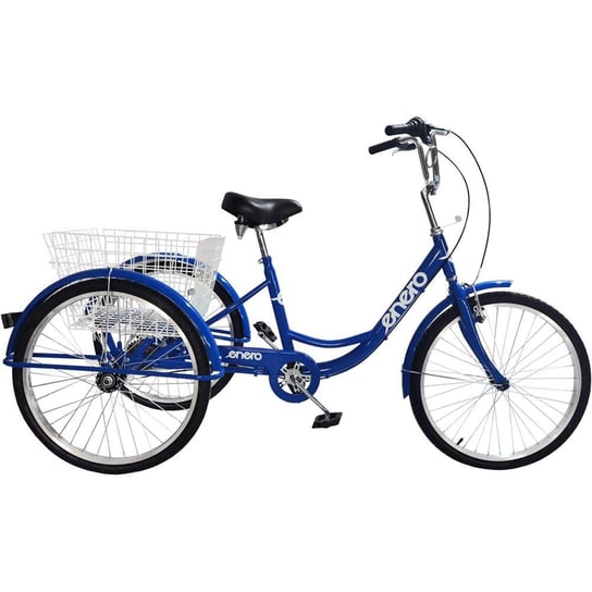 Enero, Rower miejski 3-kołowy rehabilitacyjny, 24", niebieski, unisex Enero