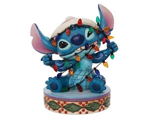 Enesco - Disney Traditions Stitch Wrapped in Xmas Lights 4.5 Rysunek, 6010872, wielokolorowy, jeden rozmiar Inna marka
