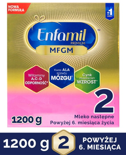 Enfamil Premium, 2, Mleko modyfikowane w proszku dla niemowląt od 6 miesiąca, 1200 g Enfamil