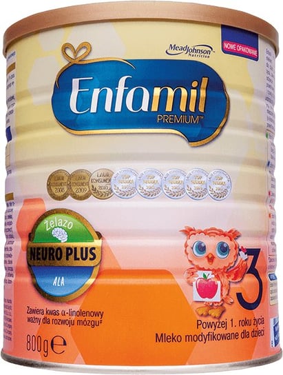 Enfamil Premium, 3, Mleko modyfikowane w proszku od 12 miesiąca, 800 g Enfamil