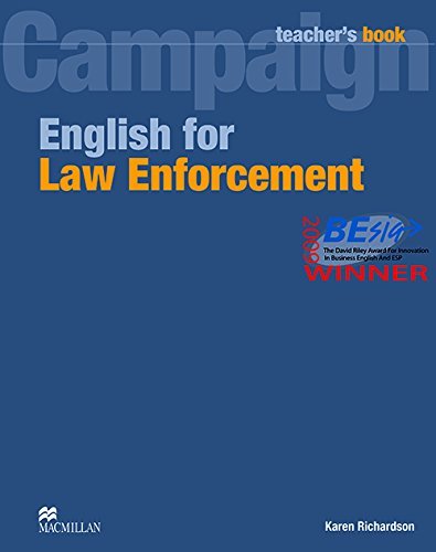 English for Law Enforcement Teacher's Book Richardson Karen