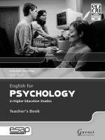 English for Psychology Teacher Book Short Jane
