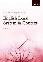 English Legal System in Context Cownie Fiona, Bradney Anthony, Burton Mandy