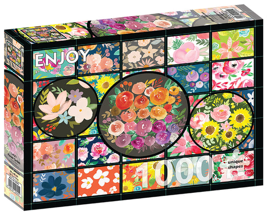 Enjoy, Puzzle - Kolorowe kwiaty, 1000 el. Enjoy