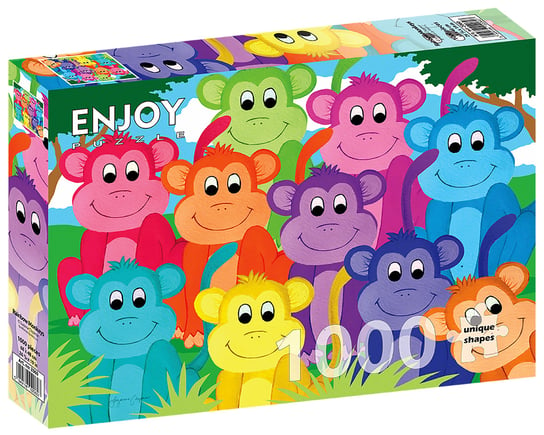 Enjoy, Puzzle - Kolorowe małpy, 1000 el. Enjoy