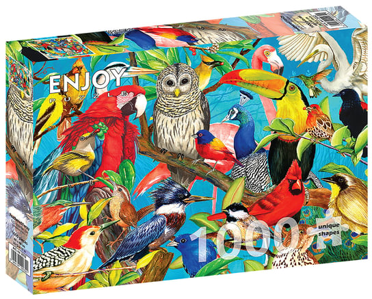 Enjoy, Puzzle - Kolorowe ptaki, 1000 el. Enjoy