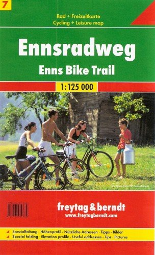 Enns-ścieżki rowerowe. Mapa 1:125 000 Freytag & Berndt