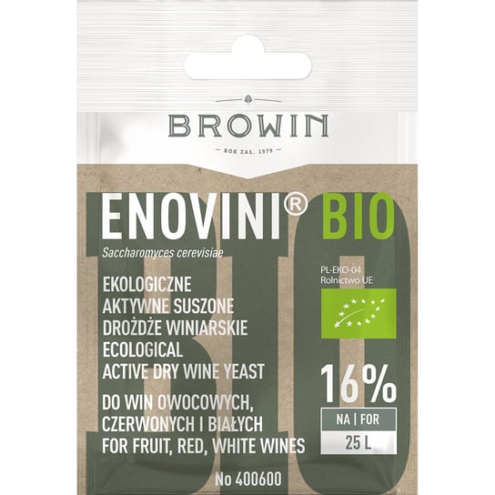 Enovini Bio Ekologiczne Drożdże Winiarskie Browin 7 G Browin