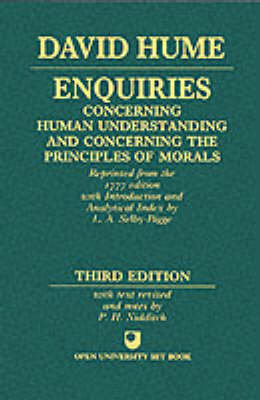 Enquiries concerning Human Understanding and concerning the Principles of Morals David Hume