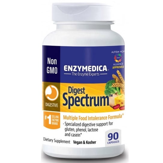 Enzymedica Digest Spectrum Suplementy diety, 90 kaps. Enzymedica