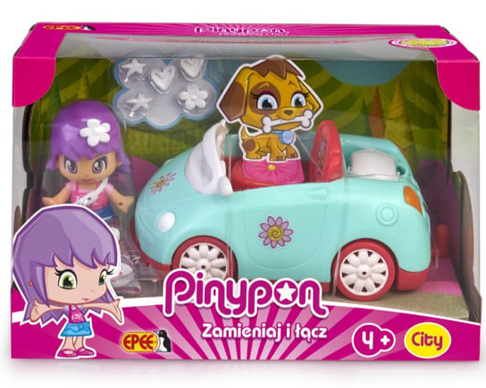 Epee, laleczka Pinypon City z samochodem, turkusowy Epee