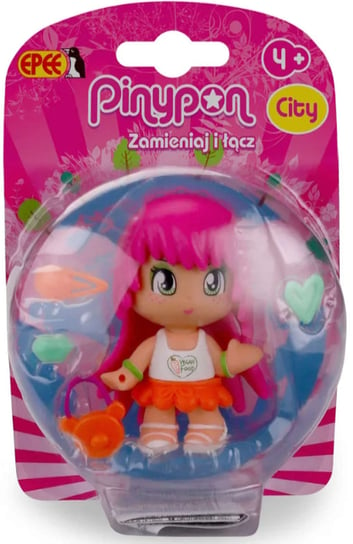 EPEE Pinypon City laleczka z różowymi włosami i akcesoriami Epee
