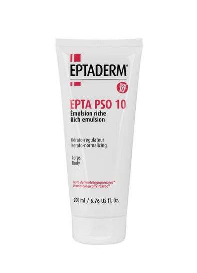 EPTA PSO 10 Emulsion - bogata emulsja do ciała z 10% mocznikiem do skóry suchej i łuszczącej Eptaderm