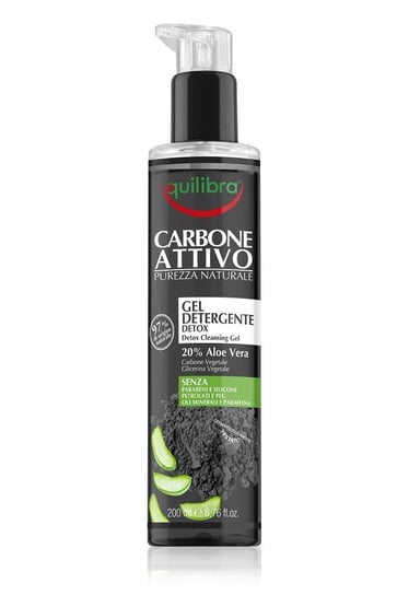 Equilibra, Carbo Detox, żel do mycia twarzy z aktywnym węglem, 200 ml Equalibra