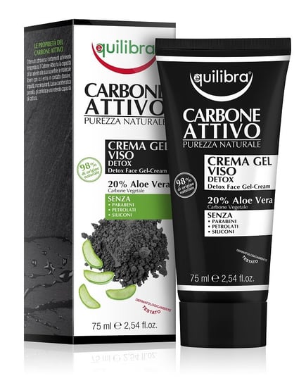Equilibra, Carbone Attivo, krem-żel do twarzy oczyszczający, 75 ml Equilibra