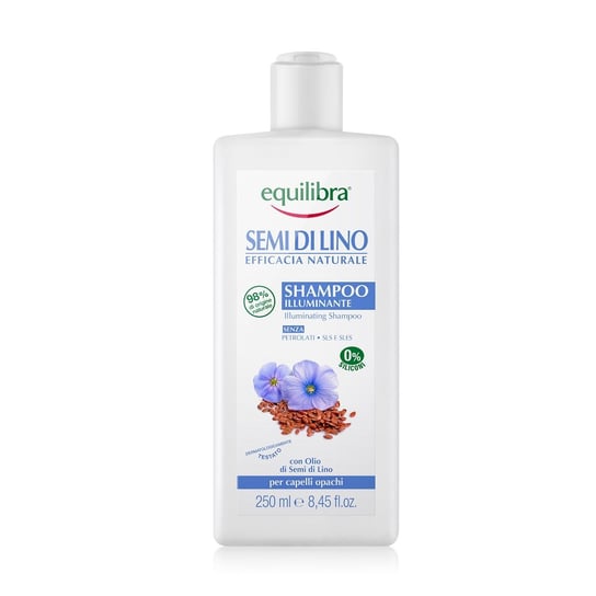 Equilibra, Illuminate Shampoo rozświetlający szampon do włosów z siemieniem lnianym 250ml Equilibra