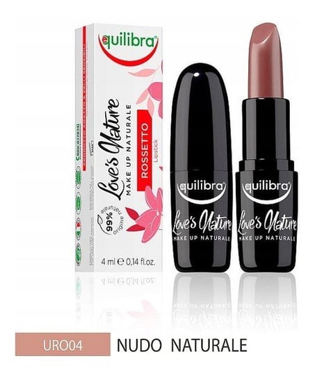 Equilibra, Love's Nature, pomadka do ust 04 Natural Nude, 4 ml Equilibra