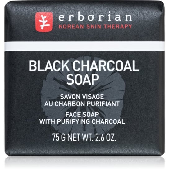 Erborian Black Charcoal mydło oczyszczające do twarzy z aktywnym węglem 75 g Erborian