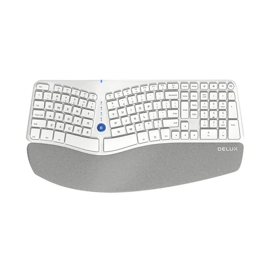 Ergonomiczna klawiatura bezprzewodowa Delux GM901D BT+2.4G (biała) Inna marka