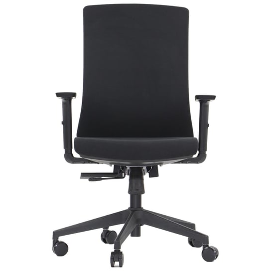 Ergonomiczne obrotowe krzesło biurowe TONO, czarny, pianka wtryskowa, wysuw siedziska, oparcie tkaninowe Stema