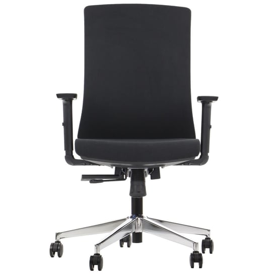 Ergonomiczne obrotowe krzesło biurowe TONO, czarny, podstawa chromowana, wysuw siedziska, regulowane podłokietniki Inna marka