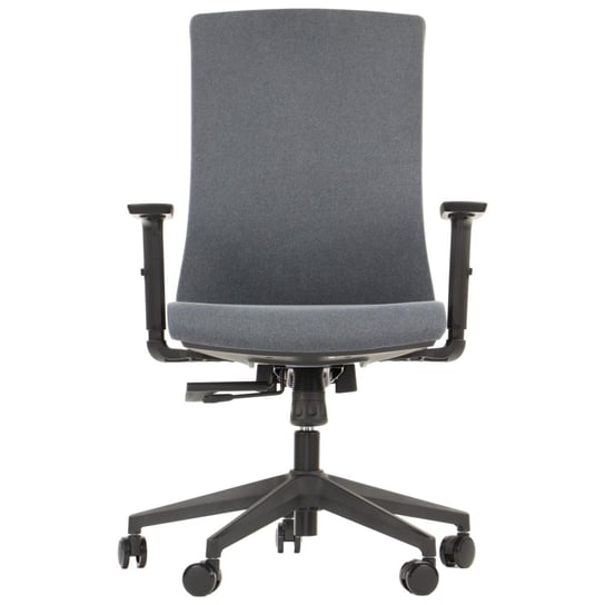 Ergonomiczne obrotowe krzesło biurowe TONO, grafitowy, pianka wtryskowa, wysuw siedziska, regulowane podłokietniki Stema
