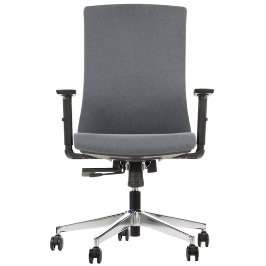 Ergonomiczne obrotowe krzesło biurowe TONO, grafitowy, podstawa chromowana, wysuw siedziska, regulowane podłokietniki Inna marka