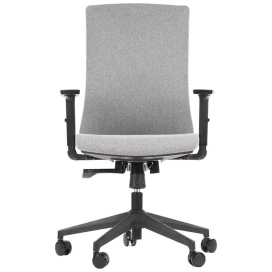 Ergonomiczne obrotowe krzesło biurowe TONO, szary, pianka wtryskowa, wysuw siedziska, regulwoane podłokietniki Stema