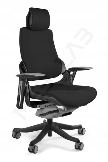 Ergonomiczny fotel biurowy Wau czarny Unique