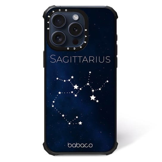 ERT GROUP Oryginalne i oficjalnie licencjonowane Babaco wzór Zodiac Constellation 009 Magnetyczne etui na telefon komórkowy IPHONE 15 PLUS Etui kompatybilne z MagSafe, Granatowy Babaco