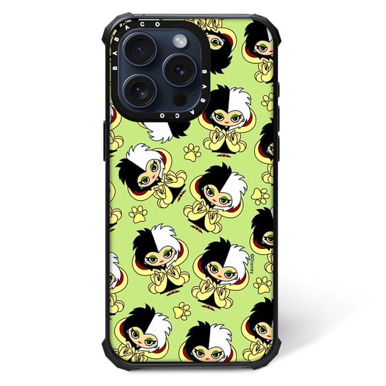 ERT GROUP Oryginalne i oficjalnie licencjonowane Disney wzór Cruella 007 Magnetyczne etui na telefon komórkowy IPHONE 15 PRO Etui kompatybilne z MagSafe, Zielony ERT Group