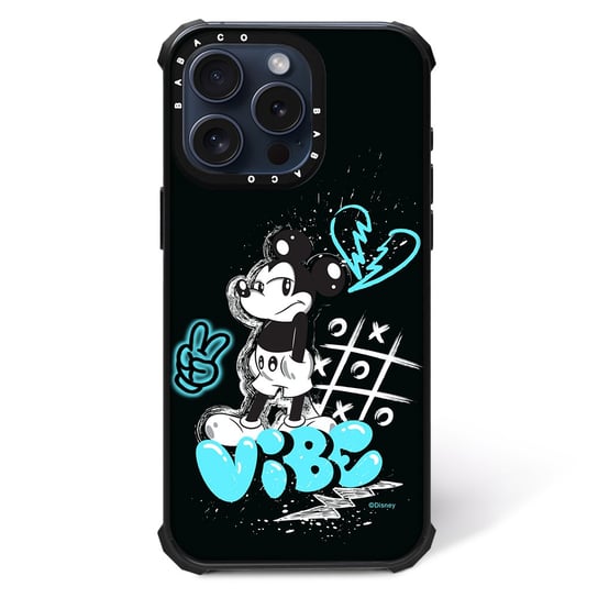 ERT GROUP Oryginalne i oficjalnie licencjonowane Disney wzór Mickey 051 Magnetyczne etui na telefon komórkowy IPHONE 15 PLUS Etui kompatybilne z MagSafe, Czarny ERT Group