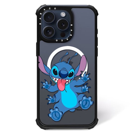 ERT GROUP Oryginalne i oficjalnie licencjonowane Disney wzór Stich 019 Magnetyczne etui na telefon komórkowy IPHONE 15 PRO MAX Etui kompatybilne z MagSafe, Przeźroczysty ERT Group