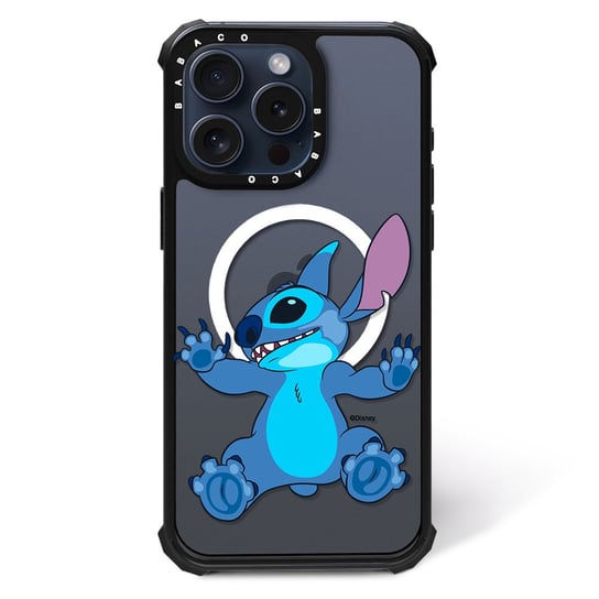 ERT GROUP Oryginalne i oficjalnie licencjonowane Disney wzór Stich 021 Magnetyczne etui na telefon komórkowy IPHONE 13 PRO Etui kompatybilne z MagSafe, Przeźroczysty ERT Group