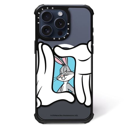 ERT GROUP Oryginalne i oficjalnie licencjonowane Looney Tunes wzór Bugs 025 Magnetyczne etui na telefon komórkowy IPHONE 15 PLUS Etui kompatybilne z MagSafe, Przeźroczysty ERT Group