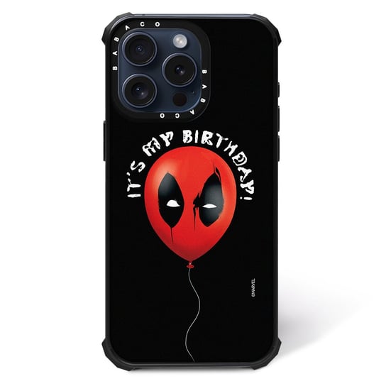 ERT GROUP Oryginalne i oficjalnie licencjonowane Marvel wzór Deadpool 015 Magnetyczne etui na telefon komórkowy IPHONE 14 PLUS Etui kompatybilne z MagSafe, Czarny ERT Group