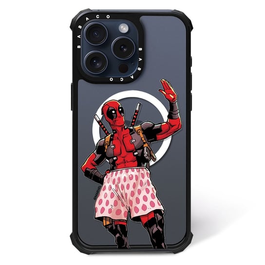 ERT GROUP Oryginalne i oficjalnie licencjonowane Marvel wzór Deadpool 021 Magnetyczne etui na telefon komórkowy IPHONE 13 PRO MAX Etui kompatybilne z MagSafe, Przeźroczysty ERT Group