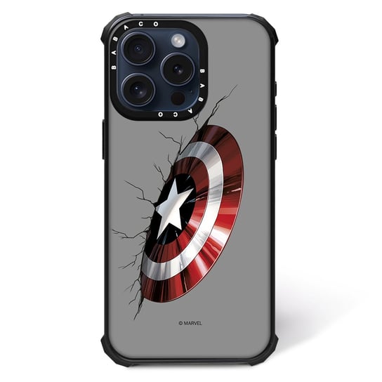 ERT GROUP Oryginalne i oficjalnie licencjonowane Marvel wzór Kapitan Ameryka 023 Magnetyczne etui na telefon komórkowy IPHONE 14 PRO MAX Etui kompatybilne z MagSafe, Szary ERT Group