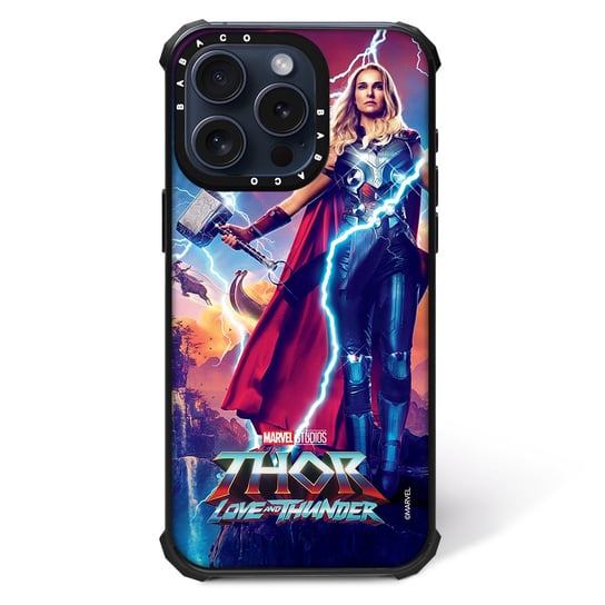 ERT GROUP Oryginalne i oficjalnie licencjonowane Marvel wzór Mighty Thor 002 Magnetyczne etui na telefon komórkowy IPHONE 15 PRO MAX Etui kompatybilne z MagSafe, Wielobarwny ERT Group