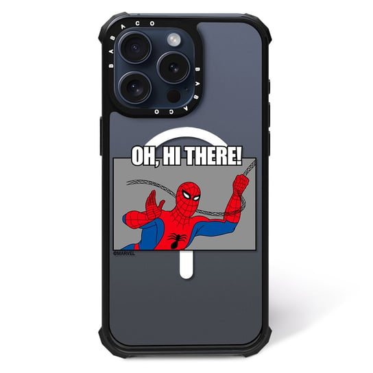 ERT GROUP Oryginalne i oficjalnie licencjonowane Marvel wzór Spider Man 032 Magnetyczne etui na telefon komórkowy IPHONE 14 PLUS Etui kompatybilne z MagSafe, Przeźroczysty ERT Group