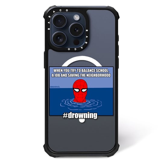 ERT GROUP Oryginalne i oficjalnie licencjonowane Marvel wzór Spider Man 037 Magnetyczne etui na telefon komórkowy IPHONE 14 PRO MAX Etui kompatybilne z MagSafe, Przeźroczysty ERT Group