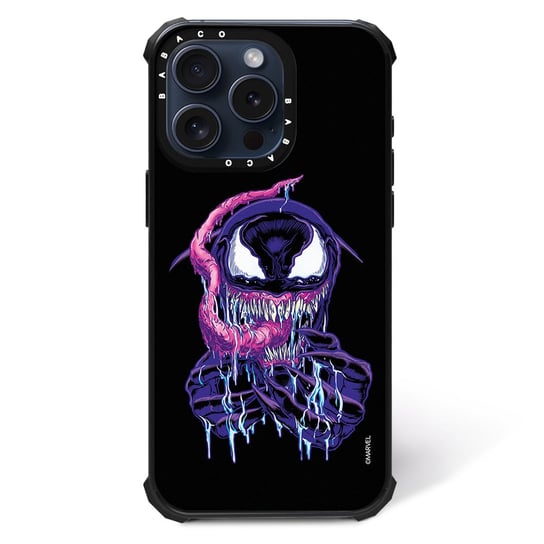 ERT GROUP Oryginalne i oficjalnie licencjonowane Marvel wzór Venom 007 Magnetyczne etui na telefon komórkowy IPHONE 14 PRO Etui kompatybilne z MagSafe, Czarny ERT Group